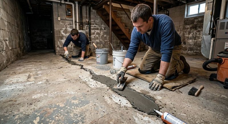 Cracked Basement Floor Repair in Boynton Beach, FL